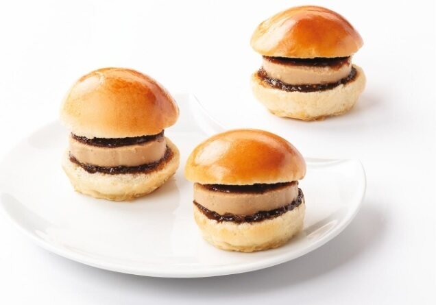 Mini-pains garnis au foie gras
